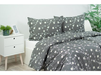 Povlak na polštář krepový Stanex kopretiny (LS294), 90 x 70 cm, Zip