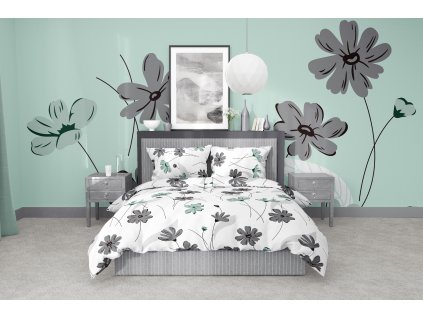 Ložní povlečení krepové Stanex Gabriela (LS386), 140 x 220 + 90 x 70, Knoflíkové