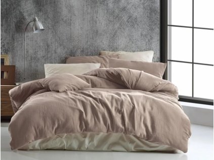 Povlak na polštář mušelínový Stanex béžový (LS375), 90 x 70 cm, Zip