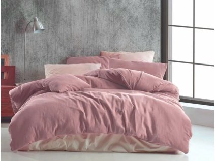 Povlak na polštář mušelínový Stanex růžový (LS378), 90 x 70 cm, Zip