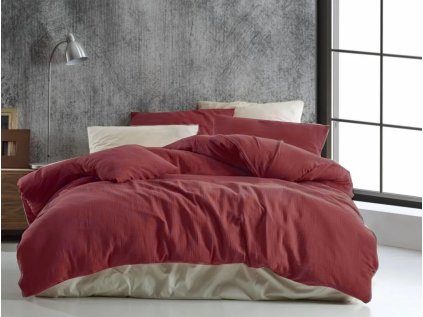 Povlak na polštář mušelínový Stanex bordó (LS381), 90 x 70 cm, Zip
