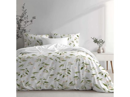 Ložní povlečení krepové Stanex jasmín (LS412), 140 x 200 + 90 x 70, Knoflíkové