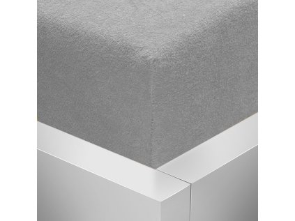 Froté napínací prostěradlo Stanex světle šedé 200 x 200