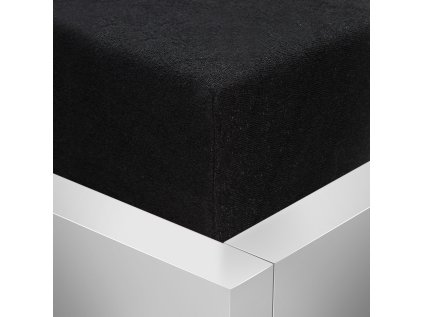 Froté napínací prostěradlo Stanex černé 200 x 200
