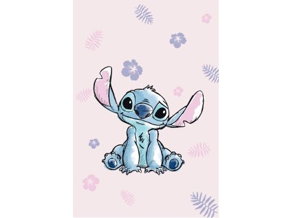 Mikroflanelová deka Stitch a Lilo pink 100 x 150