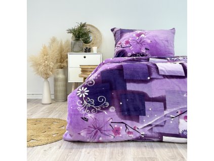 Ložní povlečení mikroflanel Elis (LS280), 140 x 220 + 90 x 70, Zip