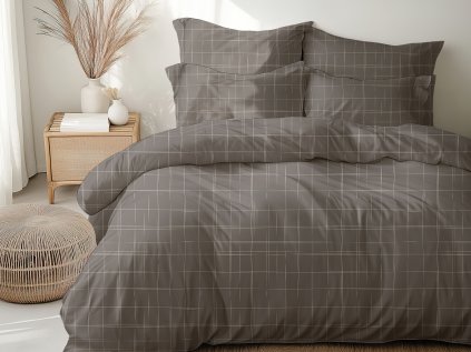 Ložní povlečení krepové Stanex Gentleman (LS427), 140 x 200 + 90 x 70, Zip