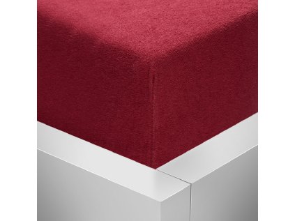 Froté napínací prostěradlo Stanex bordó 140 x 200