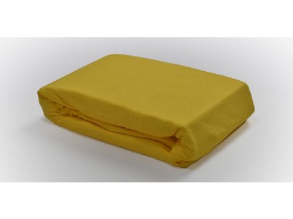 Froté napínací prostěradlo Stanex žluté 180 x 200