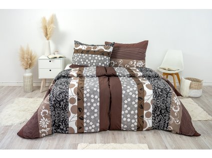 Ložní povlečení bavlněné Stanex Monako (LS159), 140 x 200 + 90 x 70, Knoflíkové