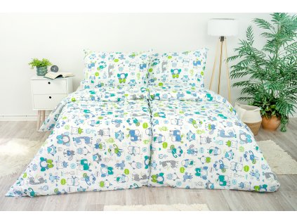Ložní povlečení bavlněné Stanex dětské sny (LS337), 135 x 90 + 40 x 60, Knoflíkové