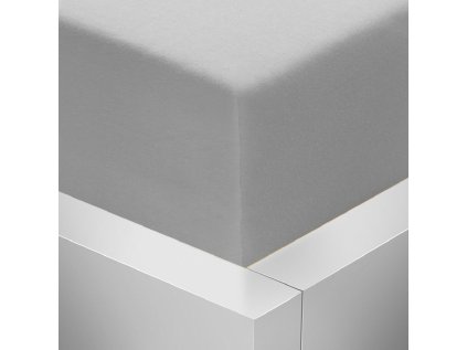 Jersey napínací prostěradlo Stanex světle šedé 140 x 200