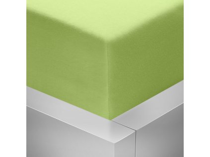 Jersey napínací prostěradlo s lycrou Stanex - zelené jablko 140 x 200