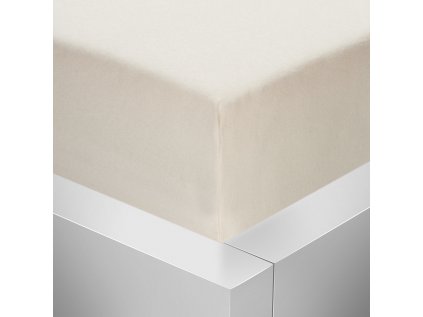 Jersey napínací Jersey napínací prostěradlo s lycrou Stanex - smetanové 140 x 200
