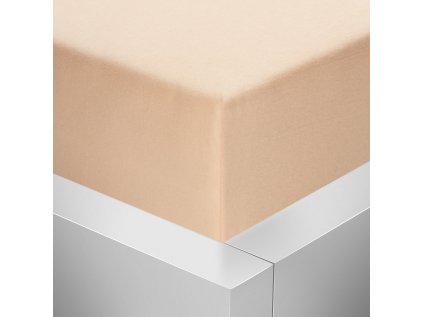 Jersey napínací prostěradlo s lycrou Stanex - lososové 140 x 200