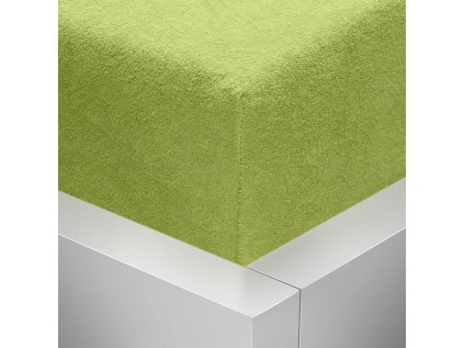 Froté napínací prostěradlo Stanex zelené jablko 90 x 200