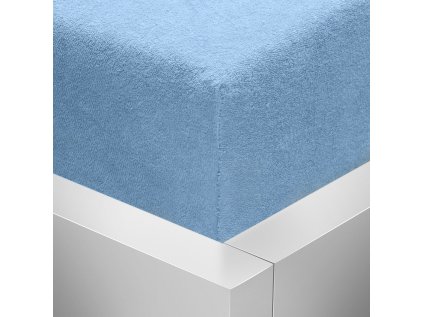 Froté napínací prostěradlo Stanex světle modré 90 x 200