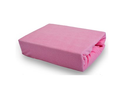 Froté napínací prostěradlo Stanex růžové 160 x 200