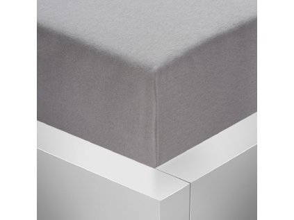 Jersey napínací prostěradlo Stanex tmavě šedé 180 x 200