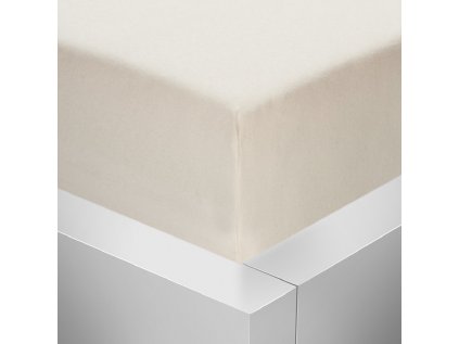 Jersey napínací prostěradlo Stanex smetanové 180 x 200
