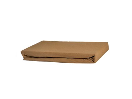 Jersey napínací prostěradlo Stanex světle hnědé 90 x 200