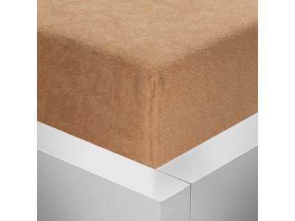 Froté napínací prostěradlo Stanex šedohnědé (cappuccino) 90 x 200