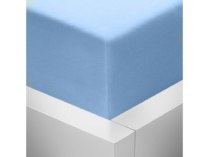 Jersey napínací prostěradlo Stanex světle modré 90 x 200