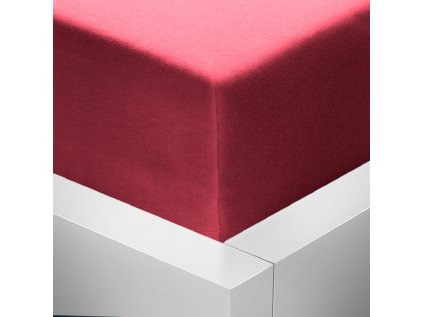 Jersey napínací prostěradlo Stanex bordó 180 x 200