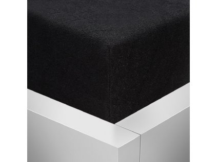 Froté napínací prostěradlo Stanex černé 180 x 200