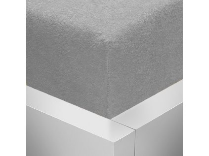 Froté napínací prostěradlo Stanex světle šedé 180 x 200