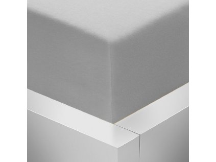 Jersey napínací prostěradlo Stanex světle šedé 180 x 200