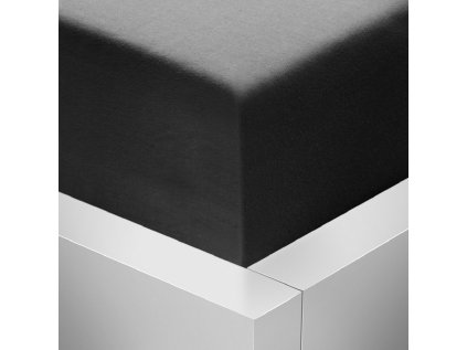 Jersey napínací prostěradlo Stanex černé 180 x 200
