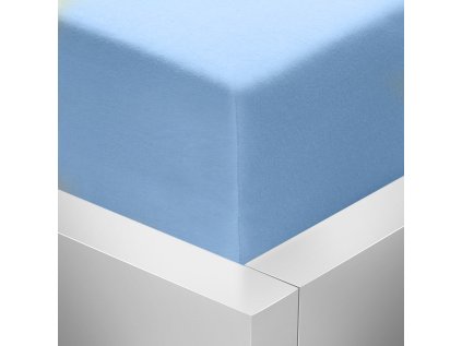 Jersey napínací prostěradlo s lycrou Stanex - světle modré 180 x 200