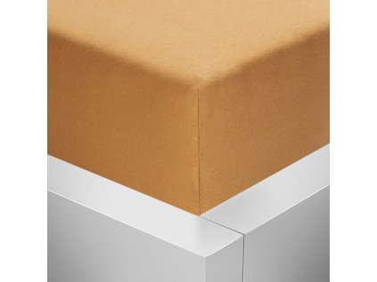 Jersey napínací prostěradlo s lycrou Stanex - béžové 160 x 200