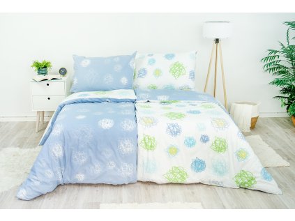 Metráž bavlna orbit modro-bílý (LS87)