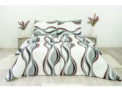 Ložní povlečení bavlněné Stanex vlny (LS124), 140 x 220 + 90 x 70, Knoflíkové