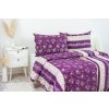 Ložní povlečení bavlněné Stanex purple (LS199), 140 x 200 + 90 x 70, Zip