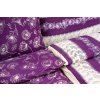 Ložní povlečení bavlněné Stanex purple (LS199), 140 x 200 + 90 x 70, Zip