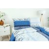 Ložní povlečení bavlněné Stanex Naďa modrá (LS272), 140 x 220 + 90 x 70, Zip