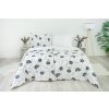 Ložní povlečení krepové Stanex astra černo-bílá (LS147), 140 x 220 + 90 x 70, Knoflíkové