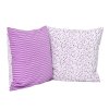 Povlak na polštář krepový Stanex kvítek-pruh fialový (LS196), 40 x 40 cm, Zip