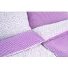 Ložní povlečení krepové Stanex kvítek-pruh fialový (LS196)