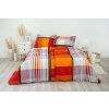 Ložní povlečení krepové Stanex Sofie oranžová (LS279), 140 x 220 + 90 x 70, Knoflíkové