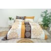 Povlak na polštář krepový Stanex mandaly hnědé (LS238), 90 x 70 cm, Zip