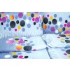Ložní povlečení krepové Stanex puntíky barevné (LS30), 140 x 220 + 90 x 70, Knoflíkové