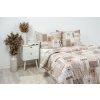 Ložní povlečení krepové Stanex pečvork béžový (LS297), 140 x 220 + 90 x 70, Knoflíkové