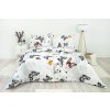 Ložní povlečení bavlněné Stanex motýl bílý (LS186), 140 x 200 + 90 x 70, knoflíkové