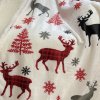 Beránková deka jelen červený 150 x 200