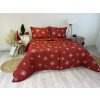 Ložní povlečení bavlněné Stanex vločky červené (LS425), 140 x 200 + 90 x 70, Zip