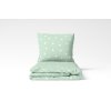 Ložní povlečení krepové Stanex Srdíčka mint (LS434), 140 x 200 + 90 x 70, Knoflíkové